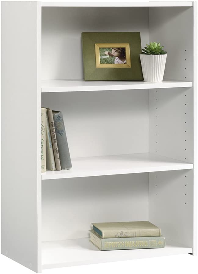 Sauder Beginnings 3-Shelf Bookcase， Soft White finish