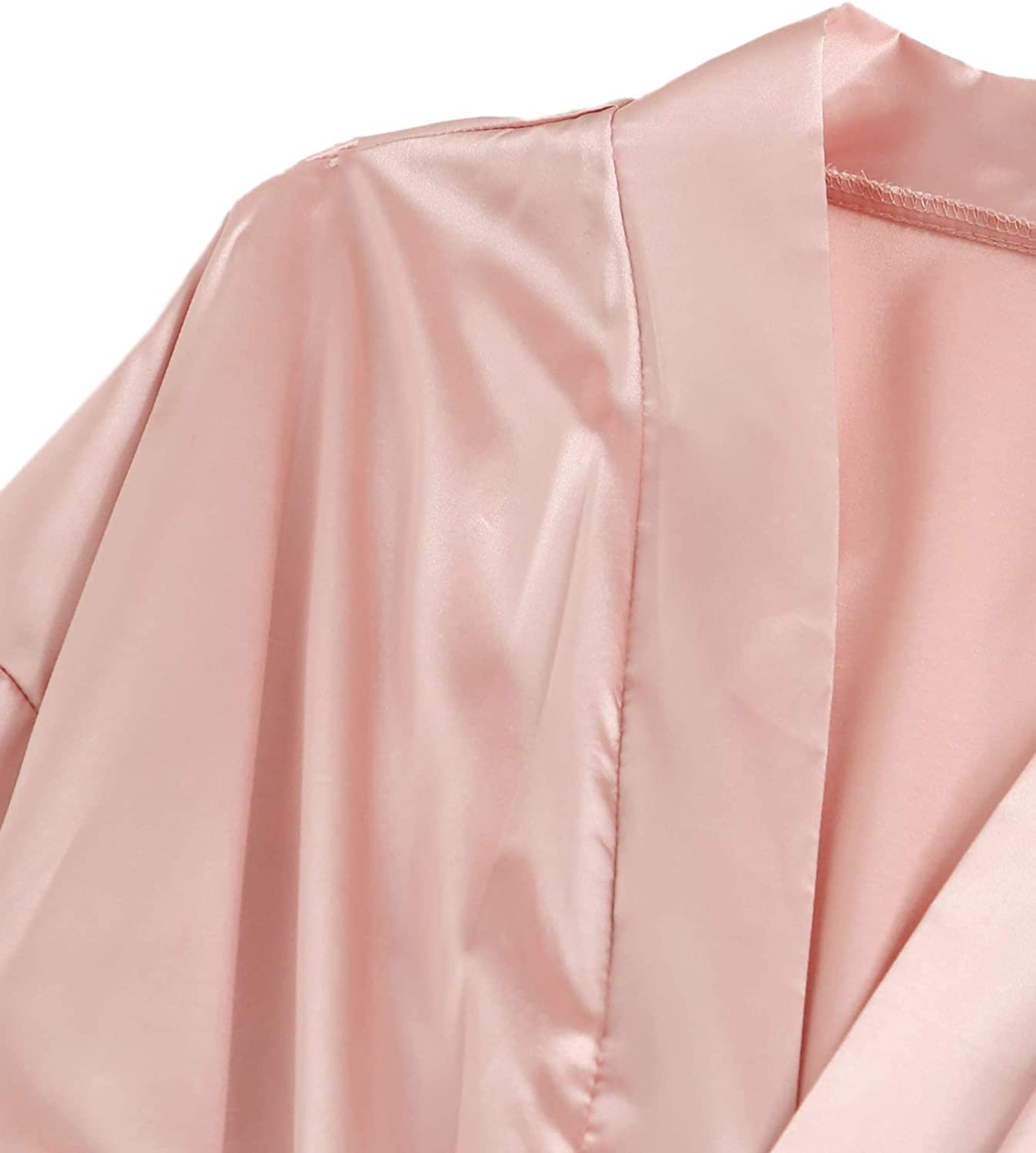 SOLY HUX Women's Satin Pajama Set 4pcs Floral Lace Trim Cami Lingerie Sleepwear with Robe