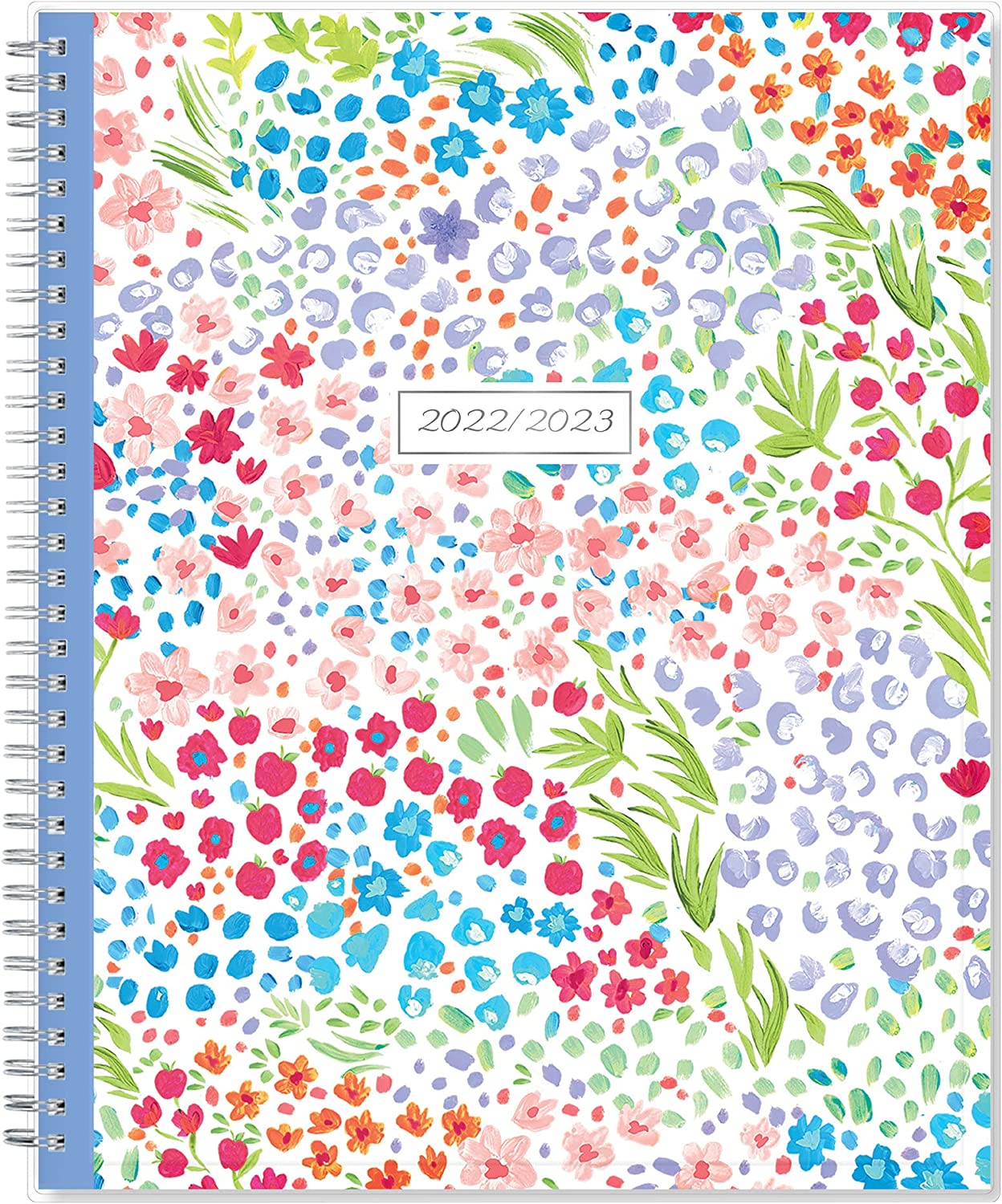 Blue Sky 2022-2023 Academic Year Teacher Weekly & Monthly Lesson Planner, 8.5" x 11", Flexible Cover, Wirebound, Ditsy Dapple Light (132002-A23)