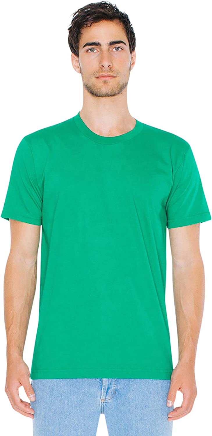 American Apparel unisex-adult Fine Jersey Crewneck Short Sleeve T-Shirt， 2-Pack