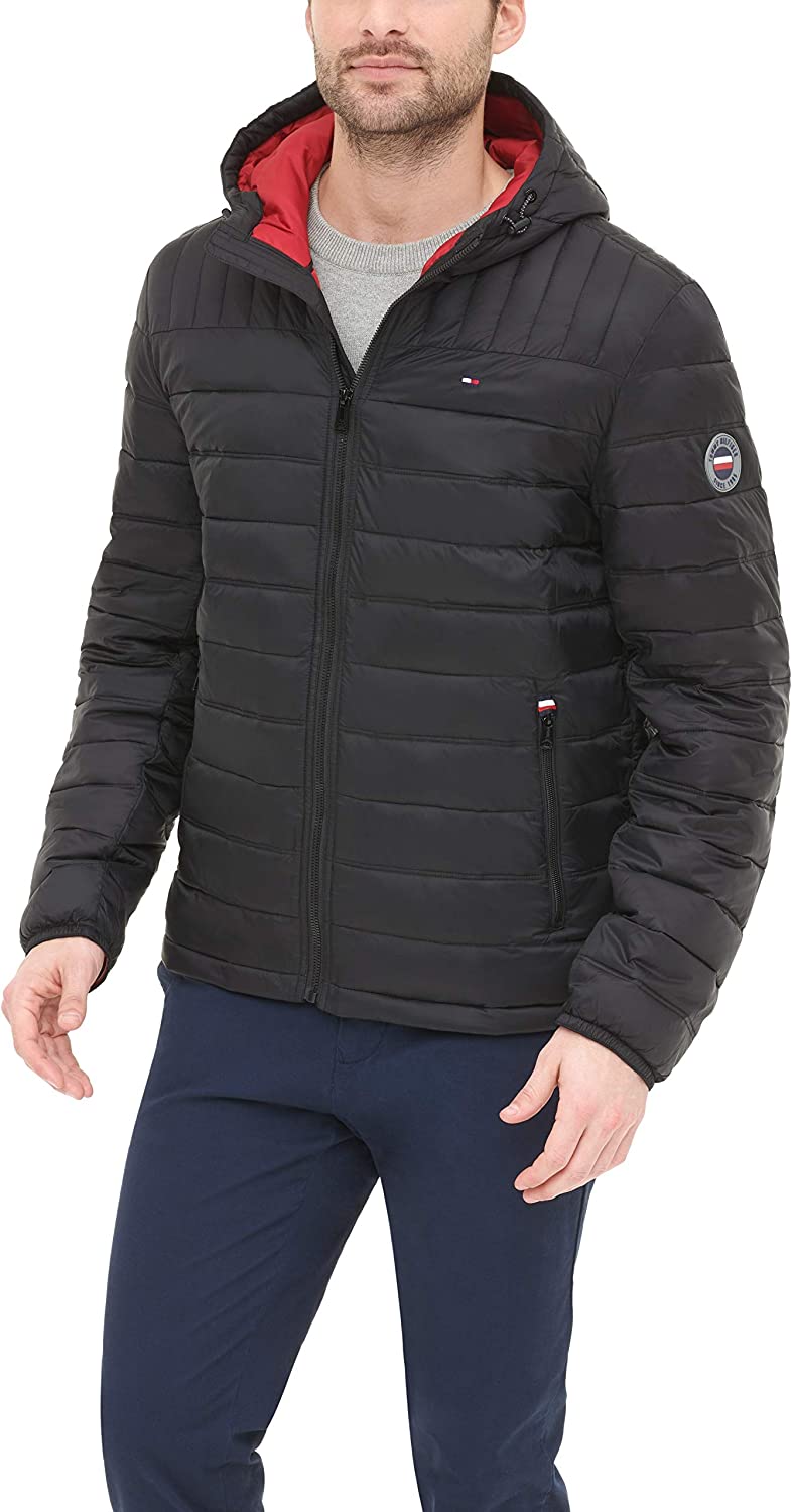 Tommy Hilfiger Men's Water Resistant Ultra Loft Filled Hooded Puffer Jacket