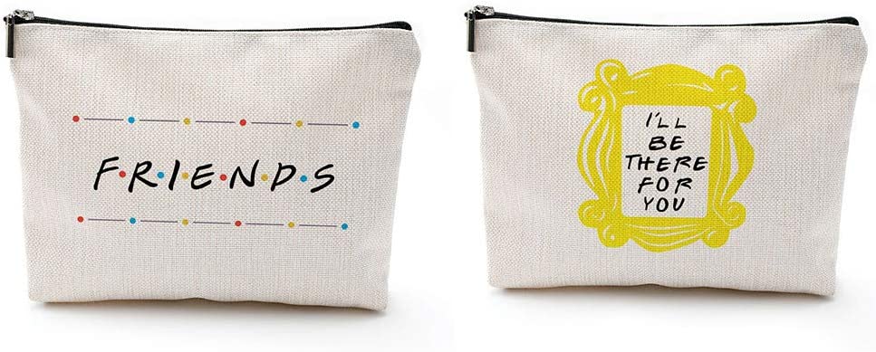 Friends Forever [25th Anniversary Ed] Friends TV Show Merchandise Peephole Yellow Frame Cosmetic Bag for Friends Fans