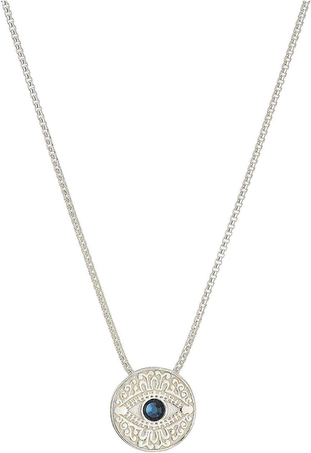 Alex and Ani Path of Symbols Adjustable Ring for Women, Evil Eye Charm, .925 Sterling Silver, Fits Ring Sizes 6 to 9