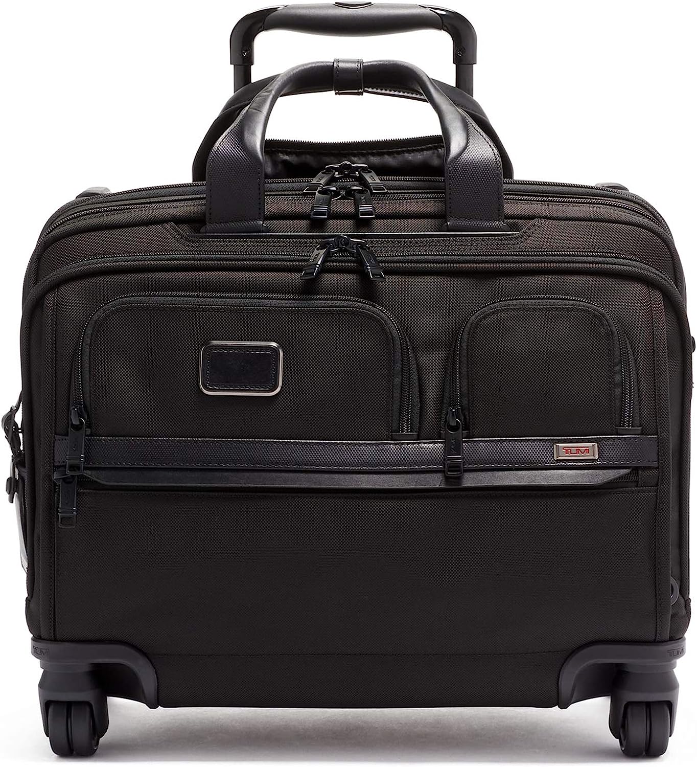 TUMI - Alpha 3 Deluxe 4 Wheeled Laptop Case Brief Briefcase - 17 Inch Computer Bag for Men and Women