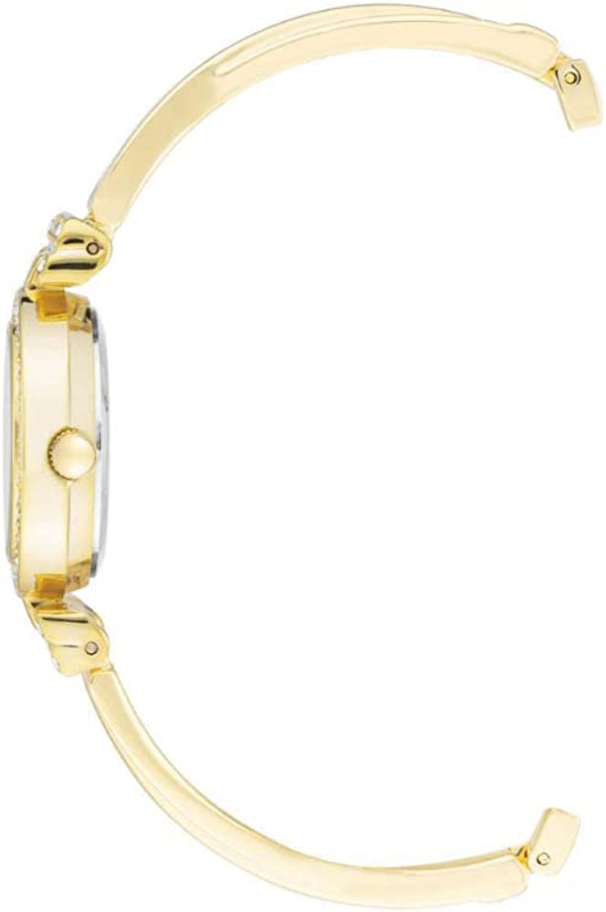 Anne Klein Women&#39;s Premium Crystal Accented Bangle Watch and Bracelet Set， AK/2238