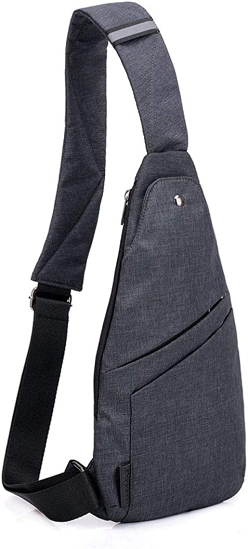 TOLOG Sling Bag Anti-Thief Crossbody Personal Pocket Bag Lightweight Chest Shoulder Backpack for Travel Hiking (Dark Grey)