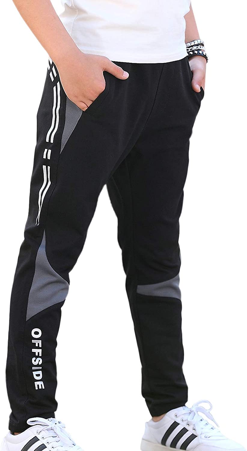 CNMUDONSI Boys Sweatpants Size 8-16 Boys Pants Husky Cotton Kids Clothing