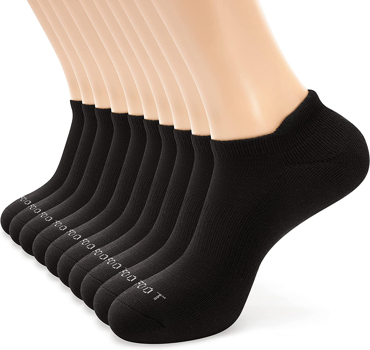 MONFOOT 5-10 Pairs Athletic Cushioned Running Performance Heel Tab Ankle Socks For Men/Women