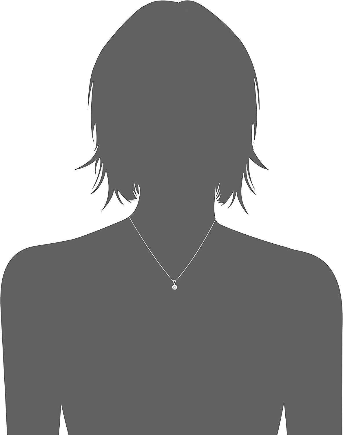 Argos Collection 14k Gold 16" Adjustable to 18" 4-Prong Set Round-Cut Diamond Pendant