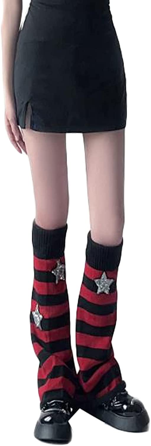NUFIWI Harajuku Japanese Lolita Leg Warmers Gothic Knit Long Socks Leggings Gaiters Knee Goth Winter Cuff Ankle Heap Sock