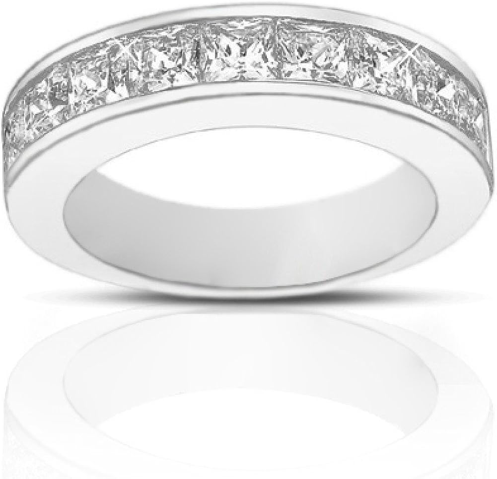 Madina Jewelry 2.00 ct Princess Cut Diamond Wedding Band Ring in Channel Setting in Platinum