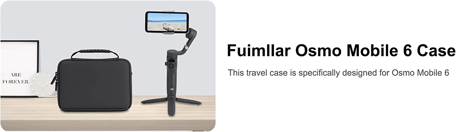 Fuimllar Osmo Mobile 6 Case, DJI OM 6 Carrying Case, Waterproof Portable Storage Shoulder Travel Bag for DJI Osmo Mobile 6 Gimbal Stabilizer Accessories