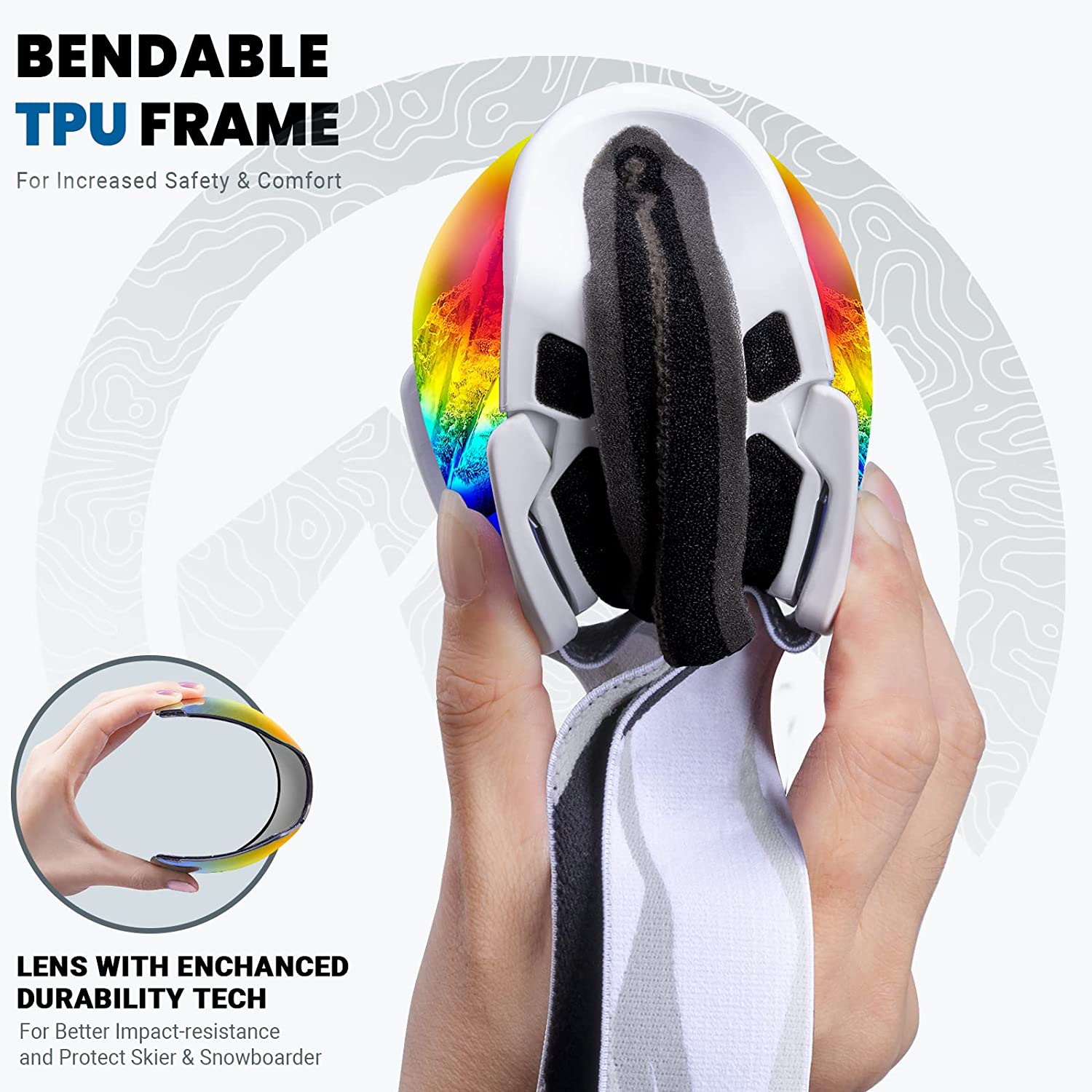 OutdoorMaster Ski Goggles with Cover Snowboard Snow Goggles OTG Anti-Fog for Men Women