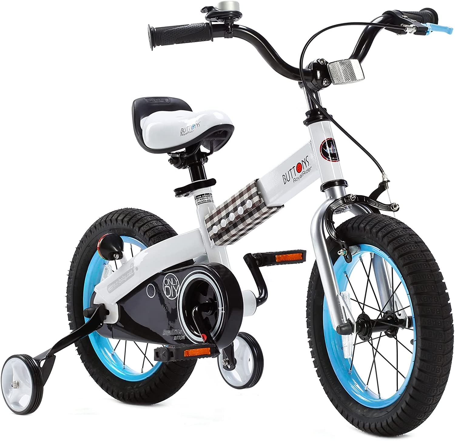 RoyalBaby Kids Bike Cubetube for Ages 3-9, Toddler Bike 12 14 16 18 20 Inch, with Training Wheels Kickstand, Unisex Fashion Styles