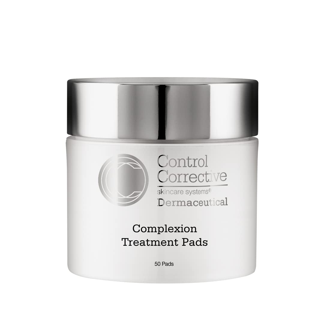CONTROL CORRECTIVE Complexion Treatment Pads - Exfoliate Pores, Eliminate Impurities, Pre-Moistened Woven Pads Smooth & Tone Complexion, Clears Breakouts, Smooths Skin, Peel Discoloration, Brightens