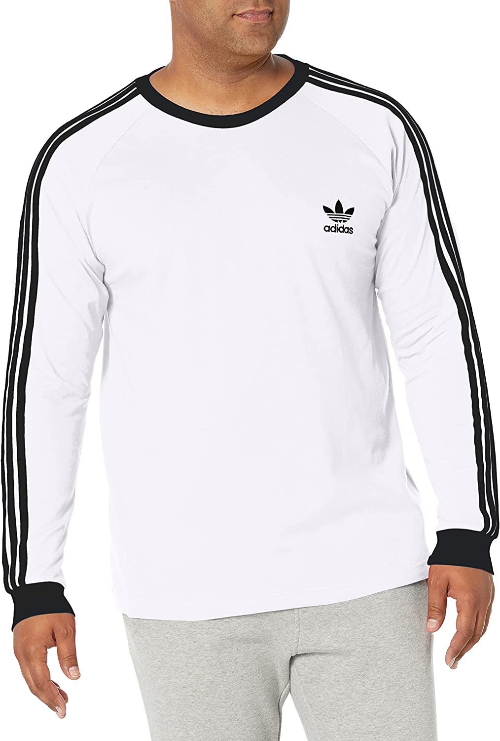 adidas Originals Men's Adicolor Classics 3-Stripes Long Sleeve Tee