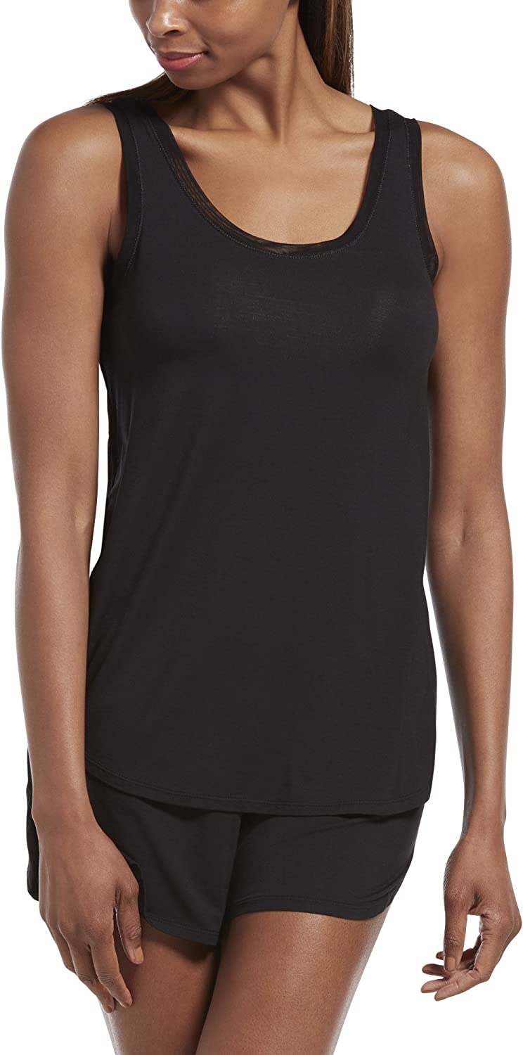 HUE Women's Sleepwell Pajama Sleep Top, Made with Temperature Control Temptech Technology