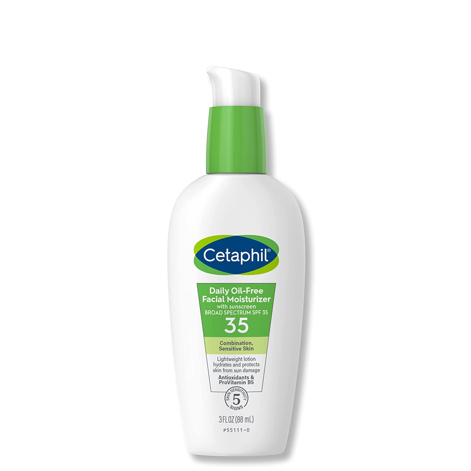 Cetaphil Face Moisturizer, Daily Oil Free Facial Moisturizer with SPF 35, For Dry or Oily Combination Sensitive Skin, Fragrance Free Face Lotion