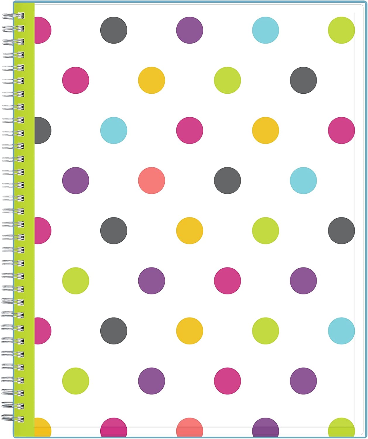 Blue Sky 2022-2023 Academic Year Teacher Weekly & Monthly Lesson Planner, 8.5" x 11", Flexible Cover, Wirebound, Dots (100330-A23)