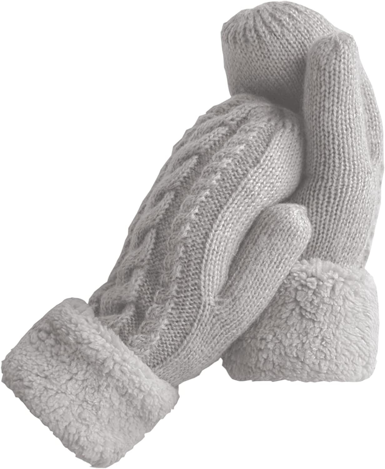 Women&#39;s Winter Gloves Warm Lining - Cozy Wool Knit Thick Gloves Mittens