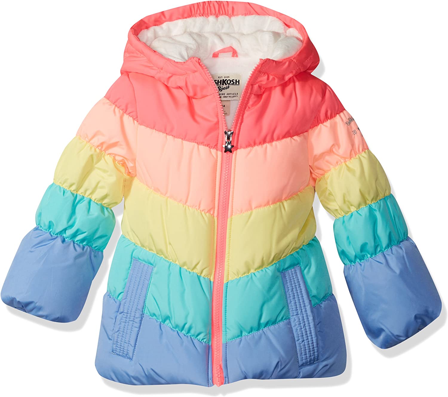 OshKosh B'Gosh Girls' Perfect Colorblocked Heavyweight Jacket Coat