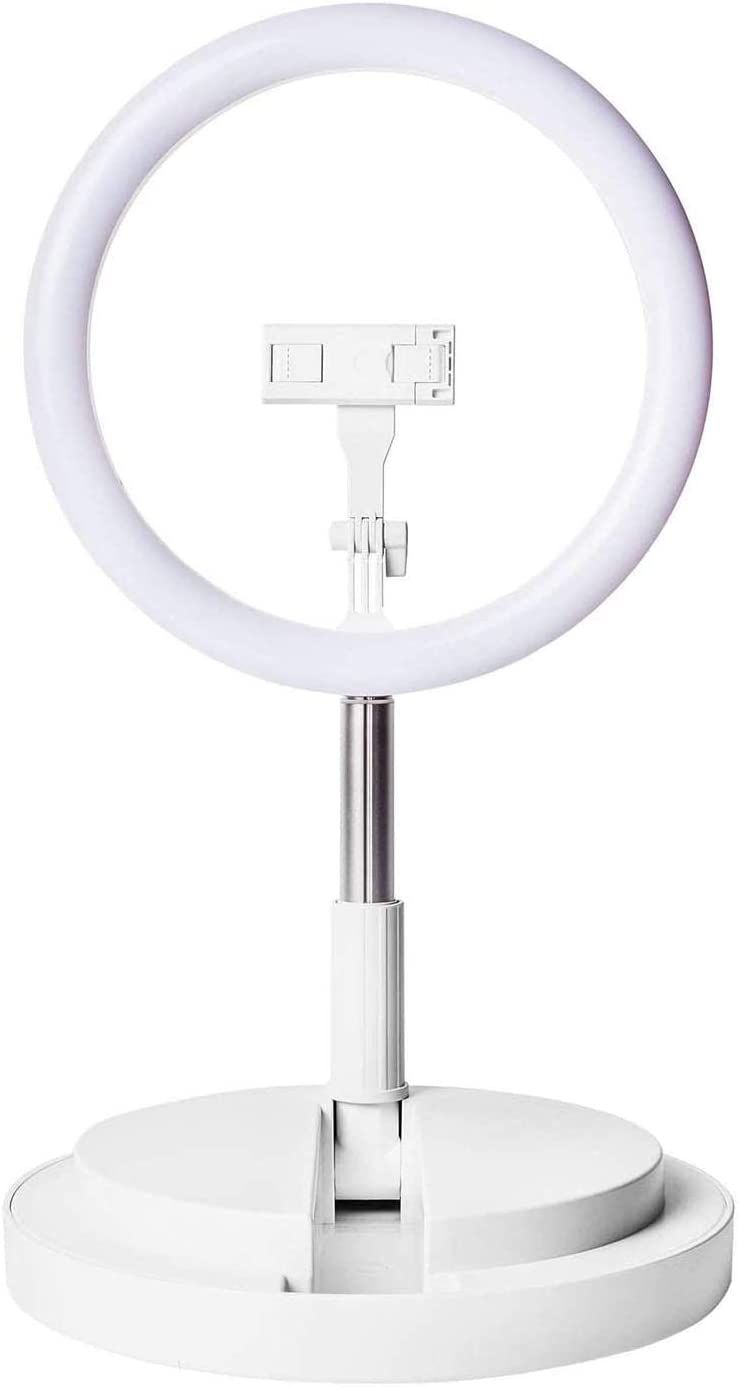 LITTIL Superstar Slim - Portable 11in USB Ring Light Stand with Phone Holder | Foldable Stand for Easy Transport | 3 Adjustable Light Modes | Perfect for Videos, Stories, Photography or tiktok.