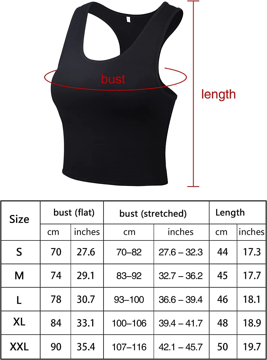 Boao 4 Pieces Basic Crop Tank Tops Sleeveless Racerback Crop Sport Top for Women